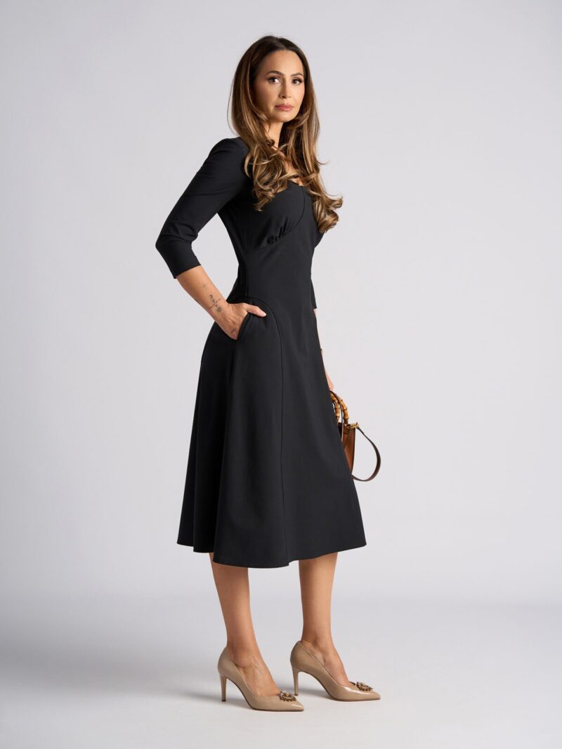 Rochie Office Luiza Bleumarin - imagine 2