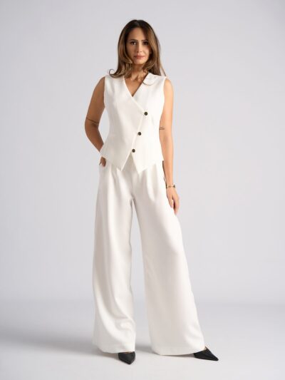 Pantalon Andreea Alb