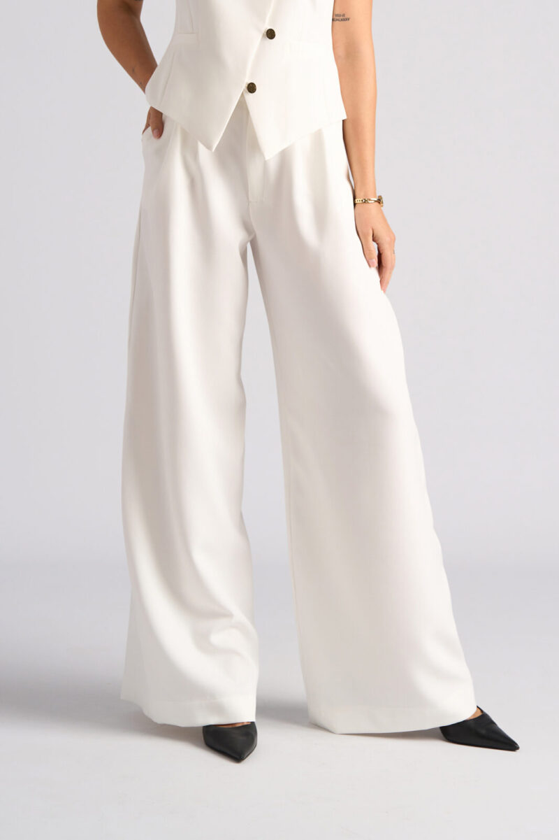 Pantalon Andreea Alb - imagine 2