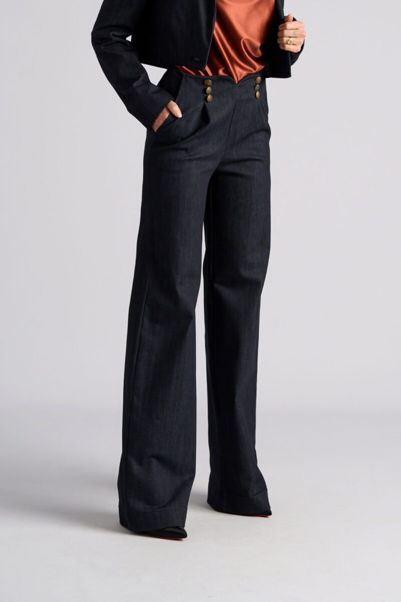 Pantalon Ana Bleumarin - imagine 2