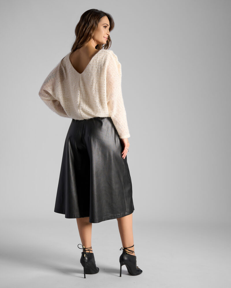 Pulover Din Mohair Cu Paiete Aurii - imagine 2