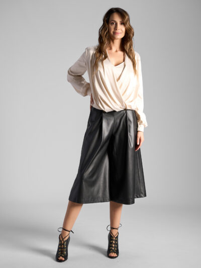 Bluza Petrecută Din Satin Cu Un Design Elegant Și Sofisticat Ivoire