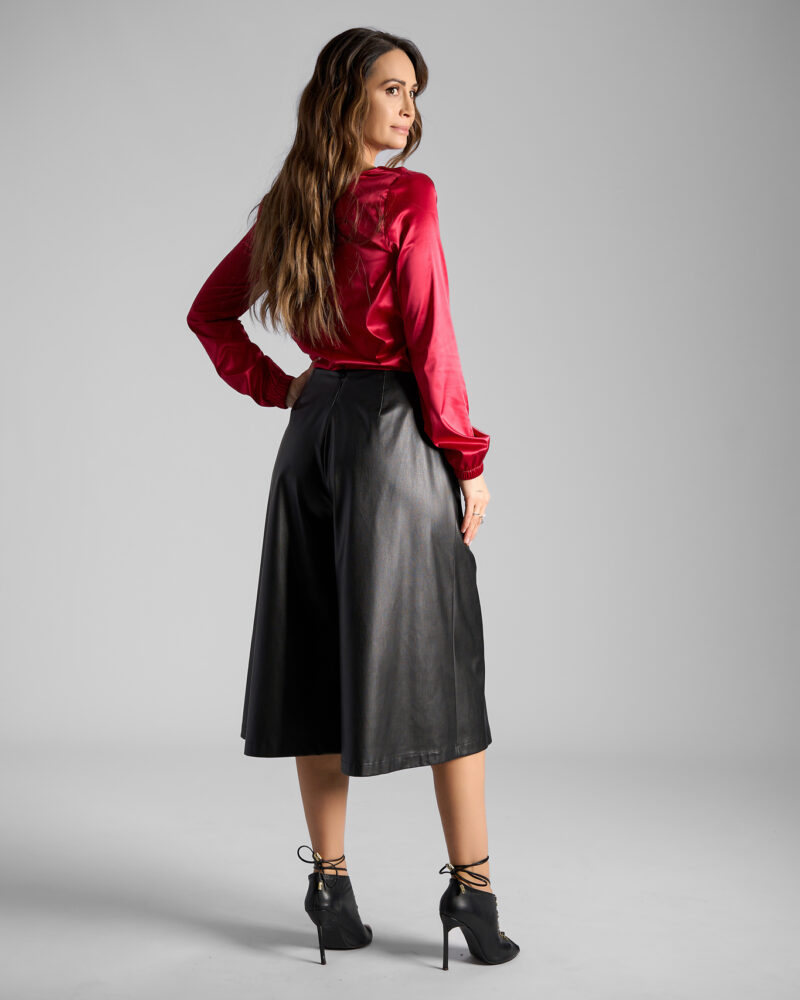 Bluza Cu Decolteu Căzut Roșu - imagine 2