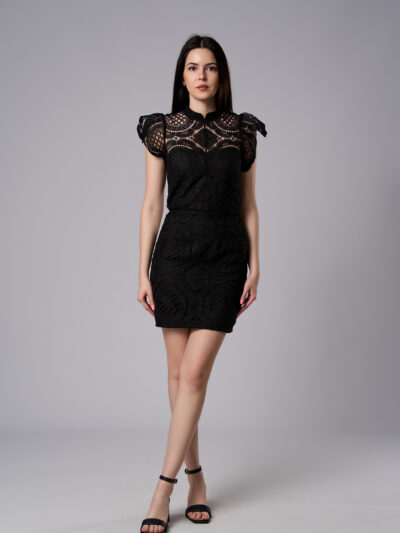 Rochie mini Aris din dantelă neagră