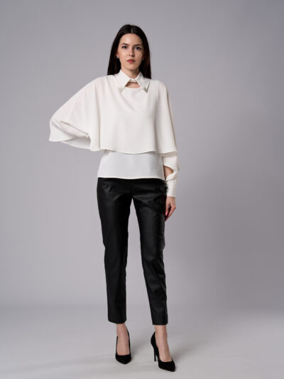 Bluza Olivia cu două straturi albă