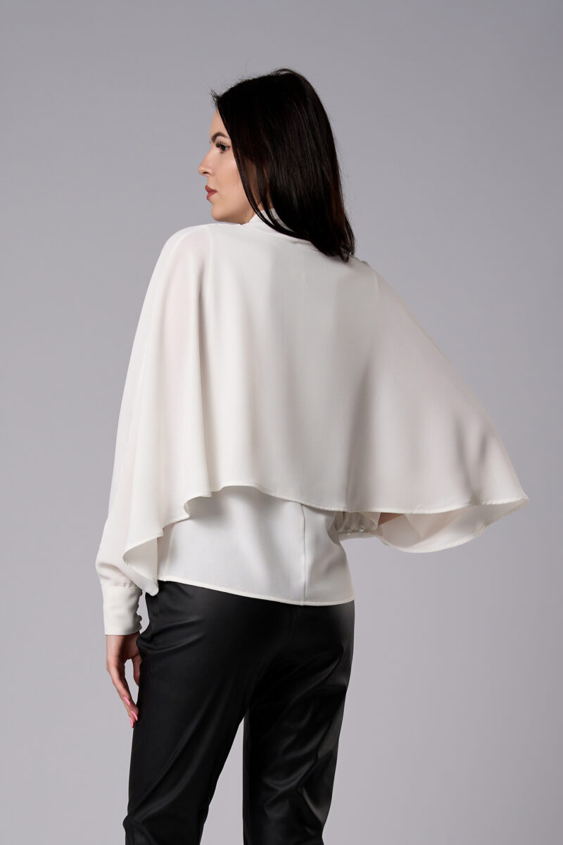 Bluza Olivia cu două straturi albă - imagine 4