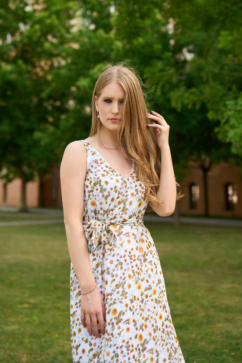 Rochie maxi de vară cu imprimeu floral Reya - imagine 3