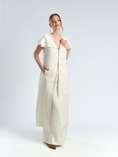 Rochie-Tunică ivoire din In 100% Natural Alma